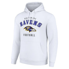 Baltimore Ravens Starter Unisex Logo Pullover Hoodie White | NFL