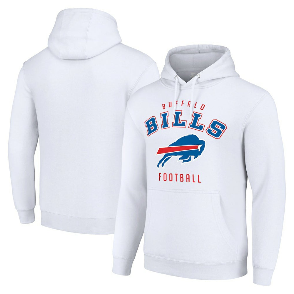 Buffalo Bills Starter Unisex Logo Pullover Hoodie White | NFL