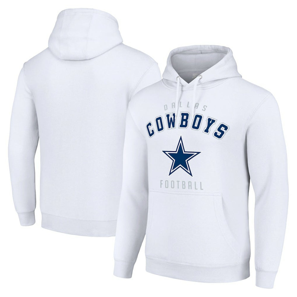 Dallas Cowboys Starter Unisex Logo Pullover Hoodie White | NFL