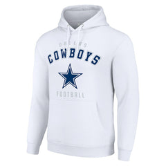 Dallas Cowboys Starter Unisex Logo Pullover Hoodie White | NFL