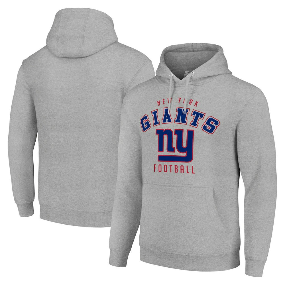 New York Giants Starter Unisex Logo Pullover Hoodie Heather Gray | NFL