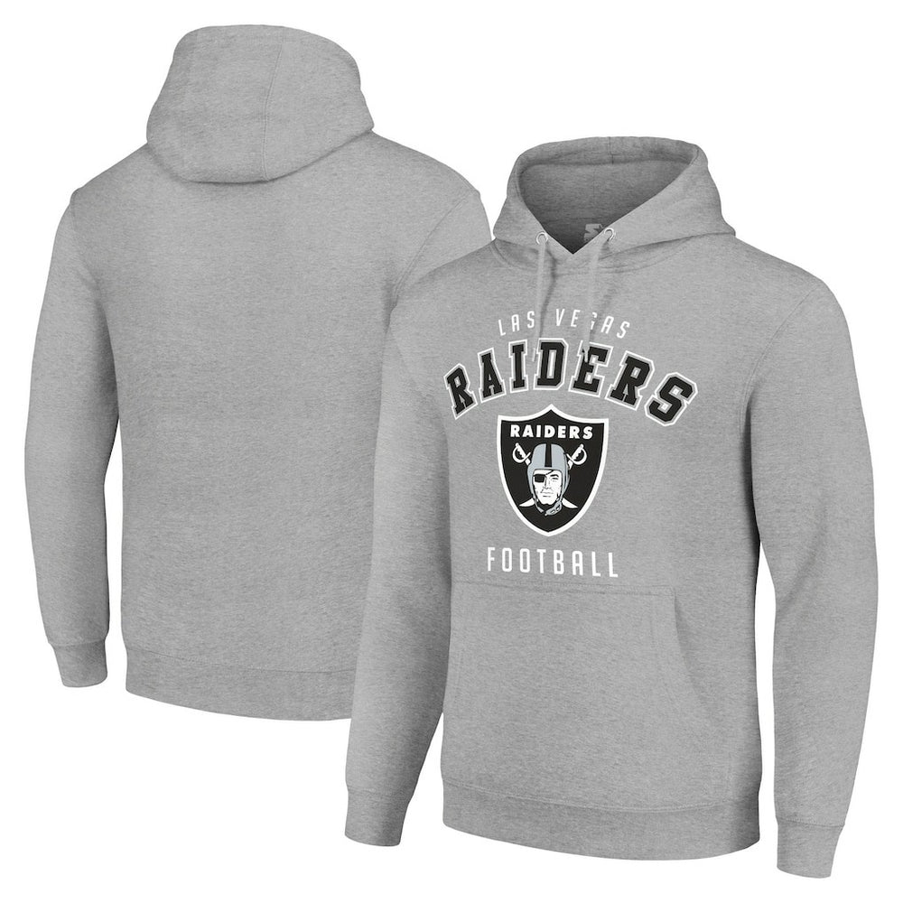 Las Vegas Raiders Starter Unisex Logo Pullover Hoodie Heather Gray | NFL