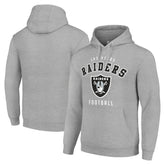 Las Vegas Raiders Starter Unisex Logo Pullover Hoodie Heather Gray | NFL