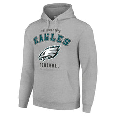Philadelphia Eagles Starter Unisex Logo Pullover Hoodie Heather Gray | NFL
