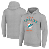 Miami Dolphins Starter Unisex Logo Pullover Hoodie Heather Gray | NFL