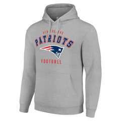 New England Patriots Starter Unisex Logo Pullover Hoodie Heather Gray | NFL