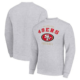 San Francisco 49ers Starter Team Logo Pullover Sweatshirt Heather Gray | NFL