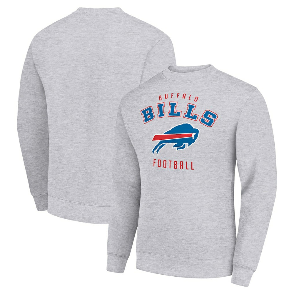 Buffalo Bills Starter Team Logo Pullover Sweatshirt Heather Gray | NFL