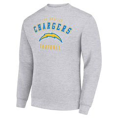Los Angeles Chargers Starter Team Logo Pullover Sweatshirt Heather Gray | NFL