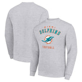 Miami Dolphins Starter Team Logo Pullover Sweatshirt Heather Gray | NFL