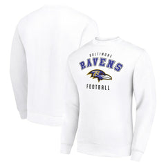 Baltimore Ravens Starter Team Logo Pullover Sweatshirt White | NFL