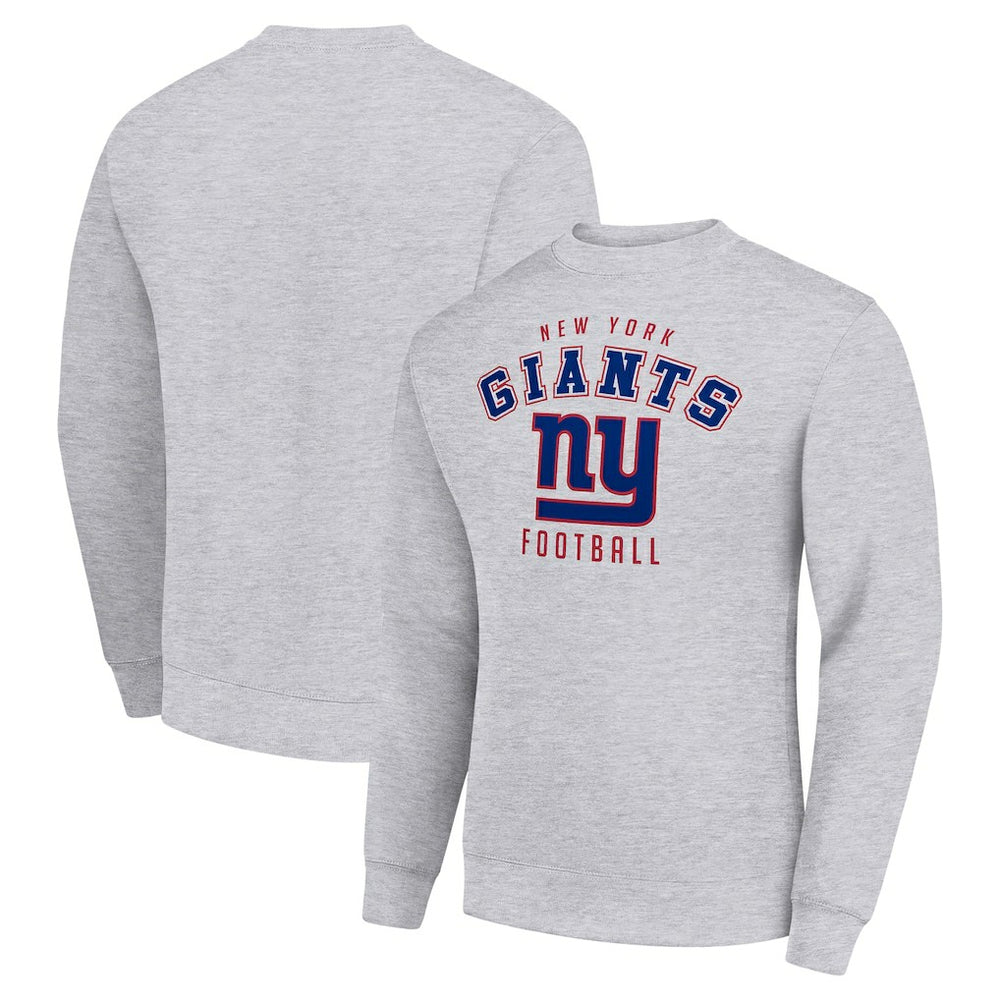 New York Giants Starter Team Logo Pullover Sweatshirt Heather Gray | NFL