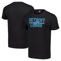 Detroit Lions Starter Team Mesh Print Graphic T-Shirt Black | NFL
