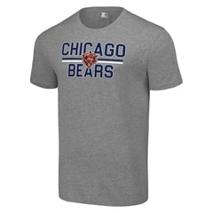 Chicago Bears Starter Team Mesh Print Graphic T-Shirt Heather Gray | NFL