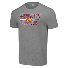 Washington Commanders Starter Team Mesh Print Graphic T-Shirt Heather Gray | NFL