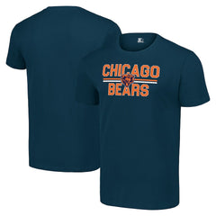 Chicago Bears Starter Team Mesh Print Graphic T-Shirt Navy | NFL