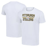 Pittsburgh Steelers Starter Team Mesh Print Graphic T-Shirt White | NFL