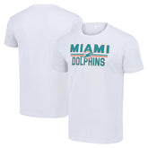 Miami Dolphins Starter Team Mesh Print Graphic T-Shirt White | NFL