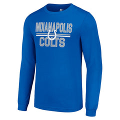 Indianapolis Colts Starter Team Mesh Print Graphic Long Sleeve T-Shirt Royal | NFL