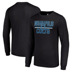 Indianapolis Colts Starter Team Mesh Print Graphic Long Sleeve T-Shirt Black | NFL