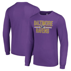 Baltimore Ravens Starter Team Mesh Print Graphic Long Sleeve T-Shirt Purple | NFL