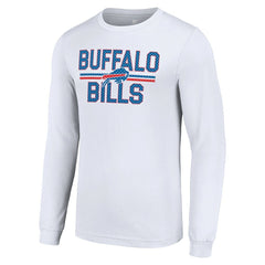 Buffalo Bills Starter Team Mesh Print Graphic Long Sleeve T-Shirt White | NFL