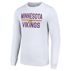Minnesota Vikings Starter Team Mesh Print Graphic Long Sleeve T-Shirt White | NFL
