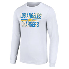 Los Angeles Chargers Starter Team Mesh Print Graphic Long Sleeve T-Shirt White | NFL