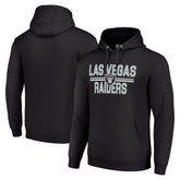 Las Vegas Raiders Starter Unisex Team Mesh Print Graphic Tri-Blend Pullover Hoodie Black | NFL