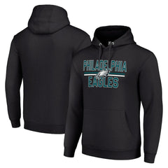 Philadelphia Eagles Starter Unisex Team Mesh Print Graphic Tri-Blend Pullover Hoodie Black | NFL