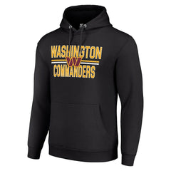 Washington Commanders Starter Unisex Team Mesh Print Graphic Tri-Blend Pullover Hoodie Black | NFL
