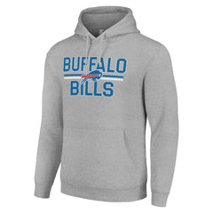 Buffalo Bills Starter Unisex Team Mesh Print Graphic Tri-Blend Pullover Hoodie Heather Gray | NFL