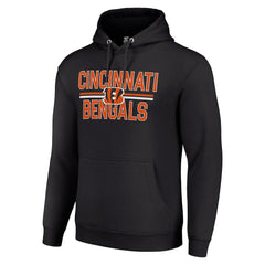 Cincinnati Bengals Starter Unisex Team Mesh Print Graphic Tri-Blend Pullover Hoodie Black | NFL