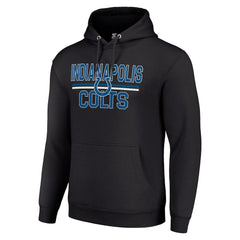 Indianapolis Colts Starter Unisex Team Mesh Print Graphic Tri-Blend Pullover Hoodie Black | NFL