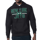 New York Jets Starter Unisex Team Mesh Print Graphic Tri-Blend Pullover Hoodie Black | NFL