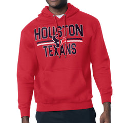 Houston Texans Starter Unisex Team Mesh Print Graphic Tri-Blend Pullover Hoodie Red | NFL