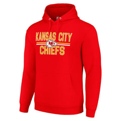 Kansas City Chiefs Starter Unisex Team Mesh Print Graphic Tri-Blend Pullover Hoodie Red | NFL