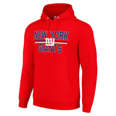 New York Giants Starter Unisex Team Mesh Print Graphic Tri-Blend Pullover Hoodie Red | NFL