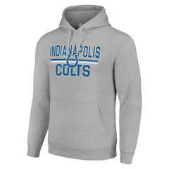 Indianapolis Colts Starter Unisex Team Mesh Print Graphic Tri-Blend Pullover Hoodie Heather Gray | NFL
