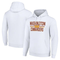 Washington Commanders Starter Unisex Team Mesh Print Graphic Tri-Blend Pullover Hoodie White | NFL