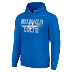 Indianapolis Colts Starter Unisex Team Mesh Print Graphic Tri-Blend Pullover Hoodie Royal | NFL