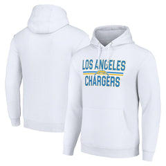 Los Angeles Chargers Starter Unisex Team Mesh Print Graphic Tri-Blend Pullover Hoodie White | NFL