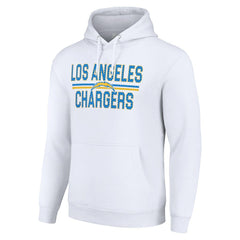 Los Angeles Chargers Starter Unisex Team Mesh Print Graphic Tri-Blend Pullover Hoodie White | NFL
