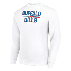 Buffalo Bills Starter Team Mesh Print Graphic Pullover Sweatshirt White | NFL