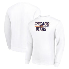 Chicago Bears Starter Team Mesh Print Graphic Pullover Sweatshirt White | NFL
