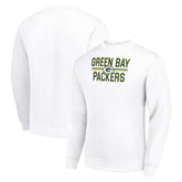 Green Bay Packers Starter Team Mesh Print Graphic Pullover Sweatshirt White | NFL