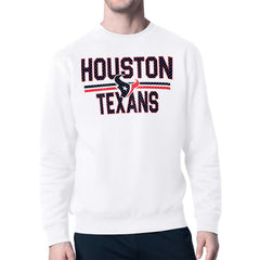 Houston Texans Starter Team Mesh Print Graphic Pullover Sweatshirt White | NFL