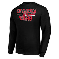 San Francisco 49ers Starter Team Mesh Print Graphic Pullover Sweatshirt Black | NFL