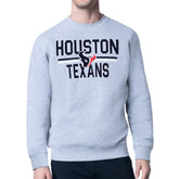 Houston Texans Starter Team Mesh Print Graphic Pullover Sweatshirt Heather Gray | NFL