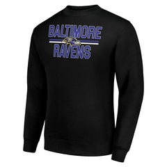 Baltimore Ravens Starter Team Mesh Print Graphic Pullover Sweatshirt Black | NFL